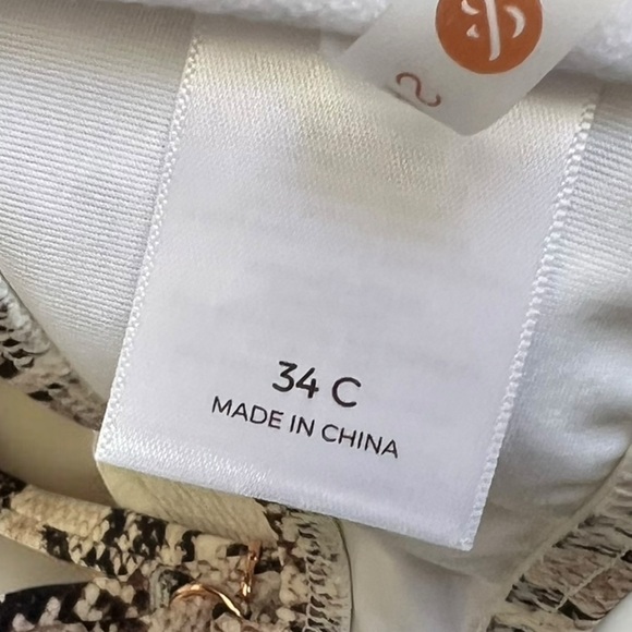 🌻NWOT Shade & Shore Python Snakeprint Light Lift Bralette Bikini Top Size 34C - Picture 9 of 10